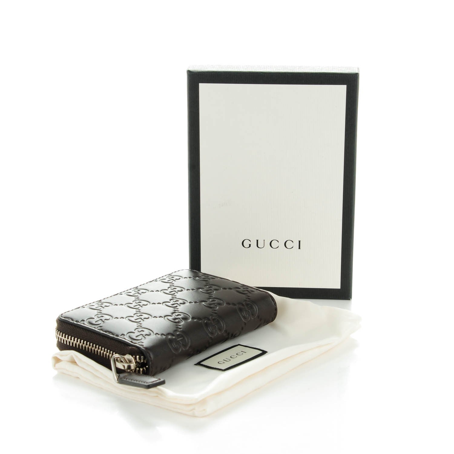 Gucci Guccissima Zip Around Card Case Chocolate 4 of 6
