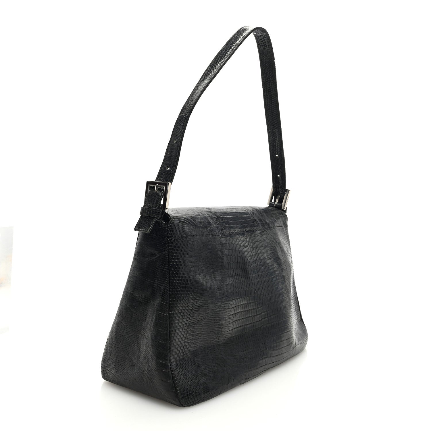 Fendi Lizard Mama Baguette Black 3 of 9