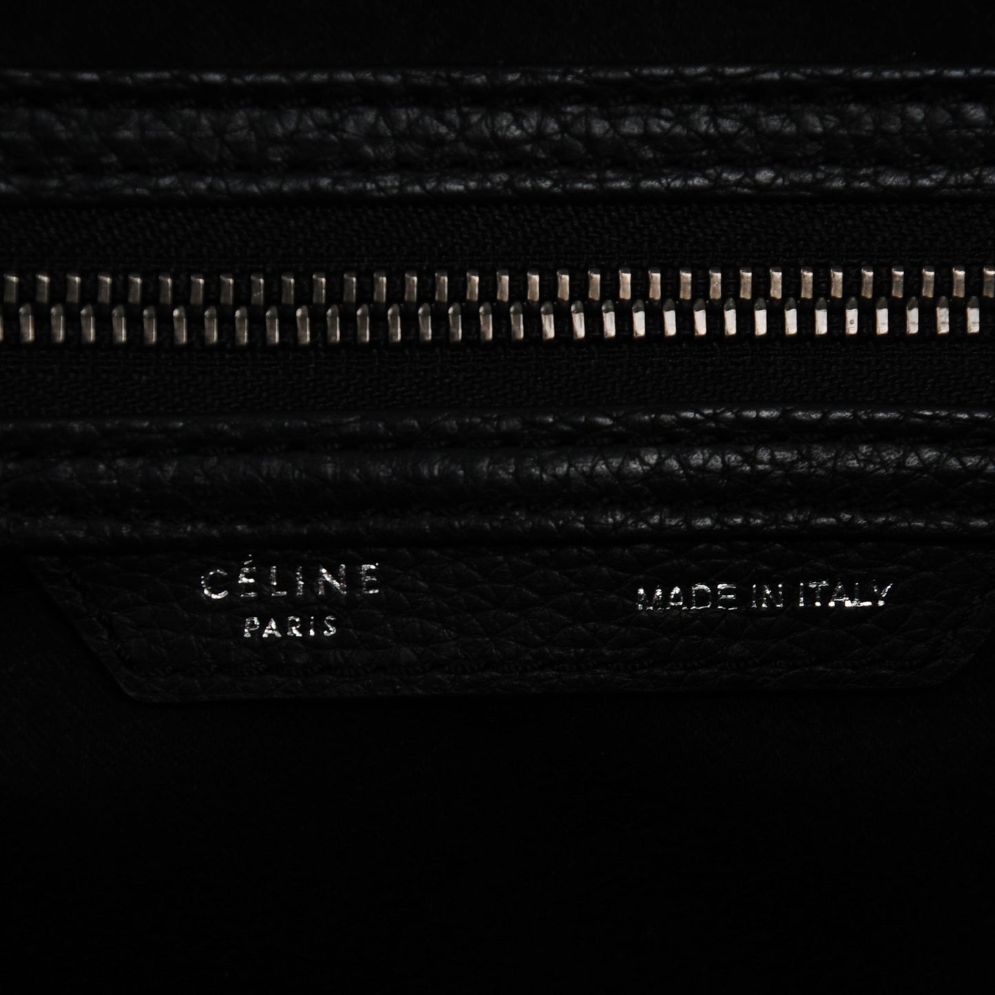 Drummed Calfskin Mini Luggage Black