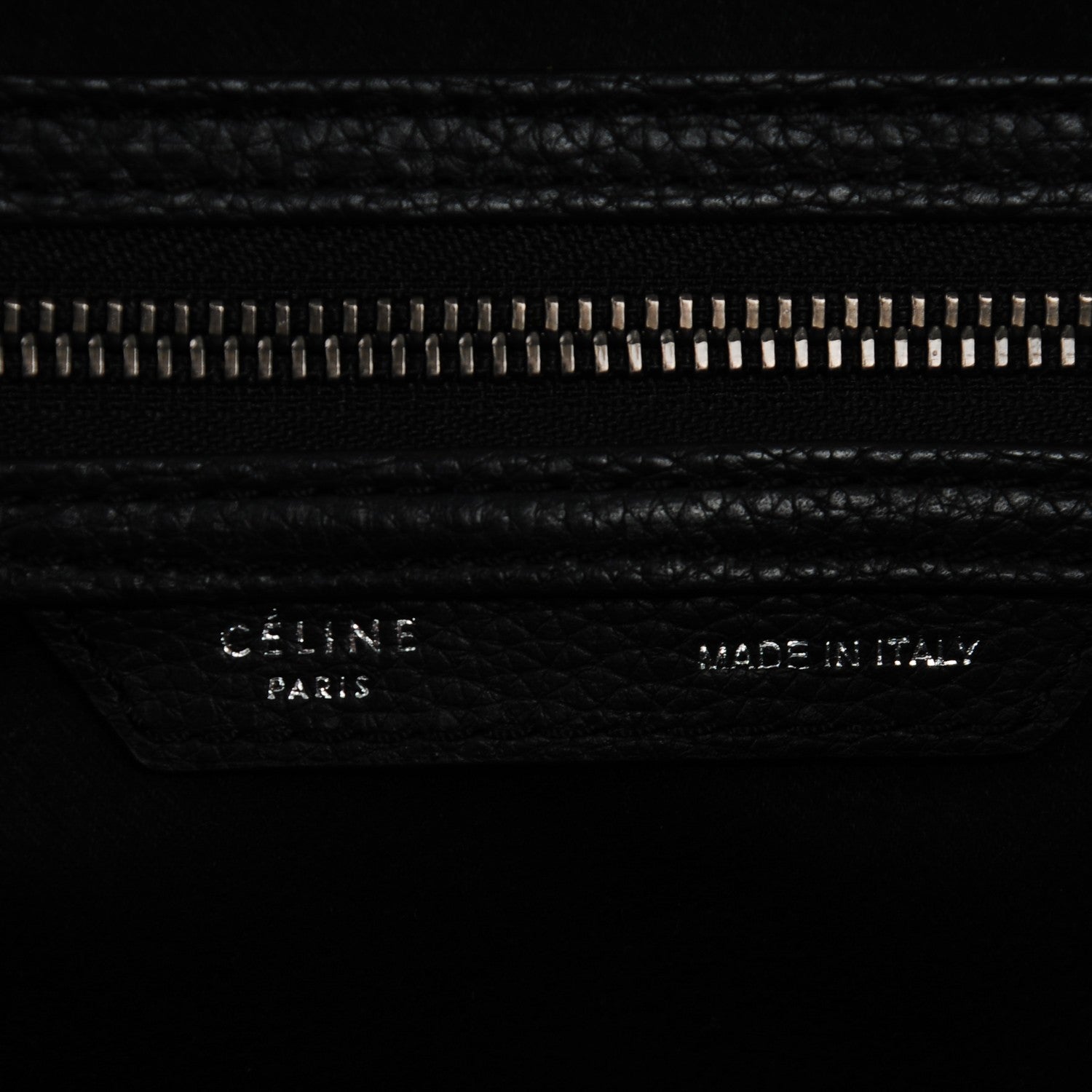 Celine Drummed Calfskin Mini Luggage Black 7 of 9