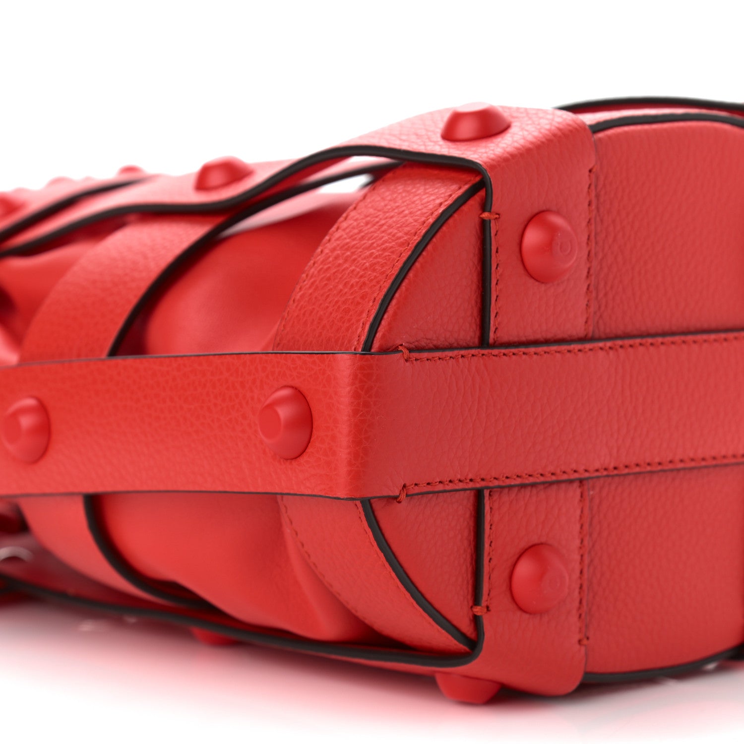Salvatore Ferragamo Calfskin Cage Bag Candy Apple Red 11 of 12