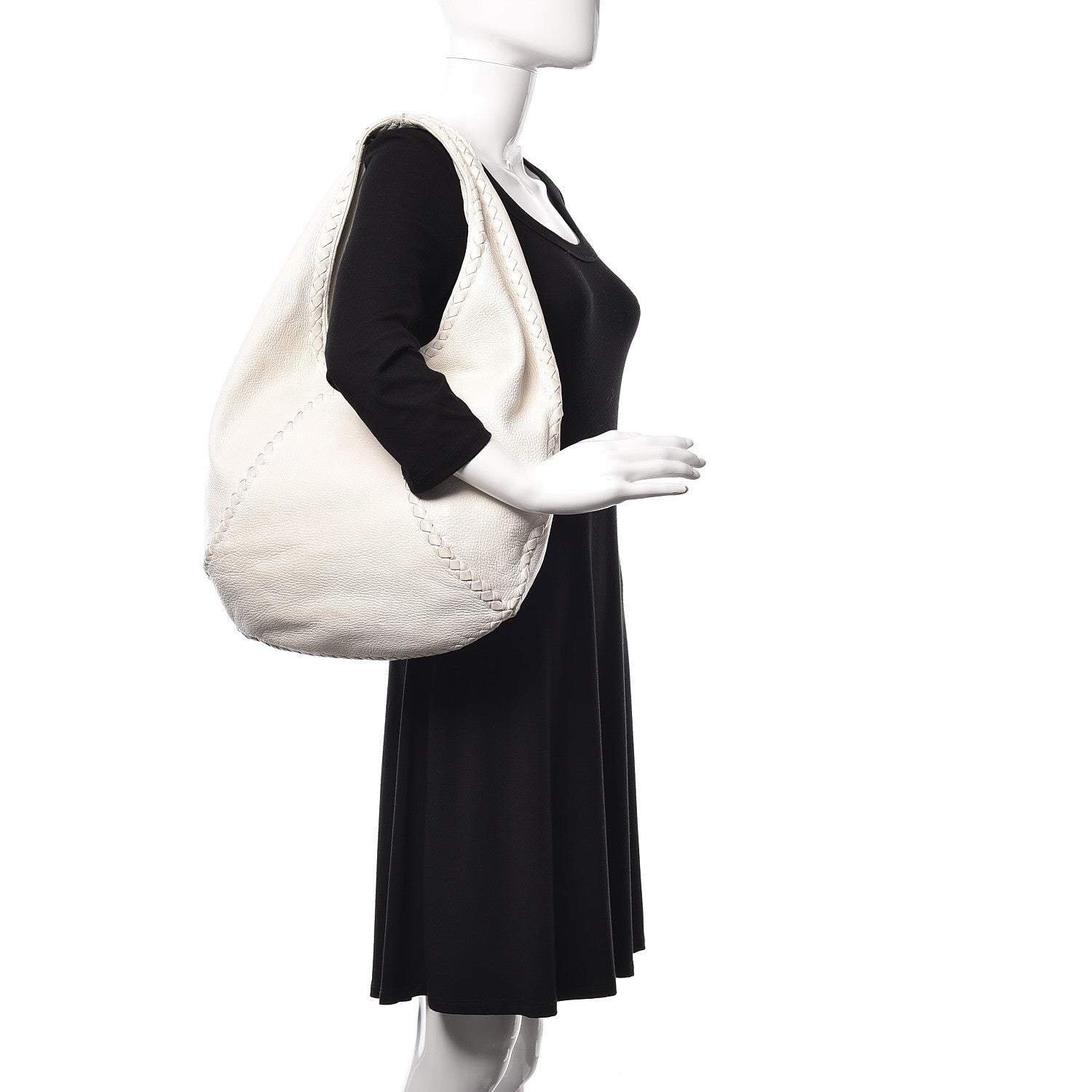 Bottega Veneta Cervo Deerskin Large Hobo White 2 of 15