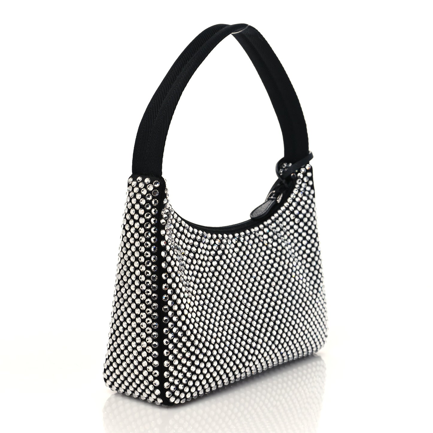 Satin Crystal Mini Re-Edition 2000 Bag Cristal