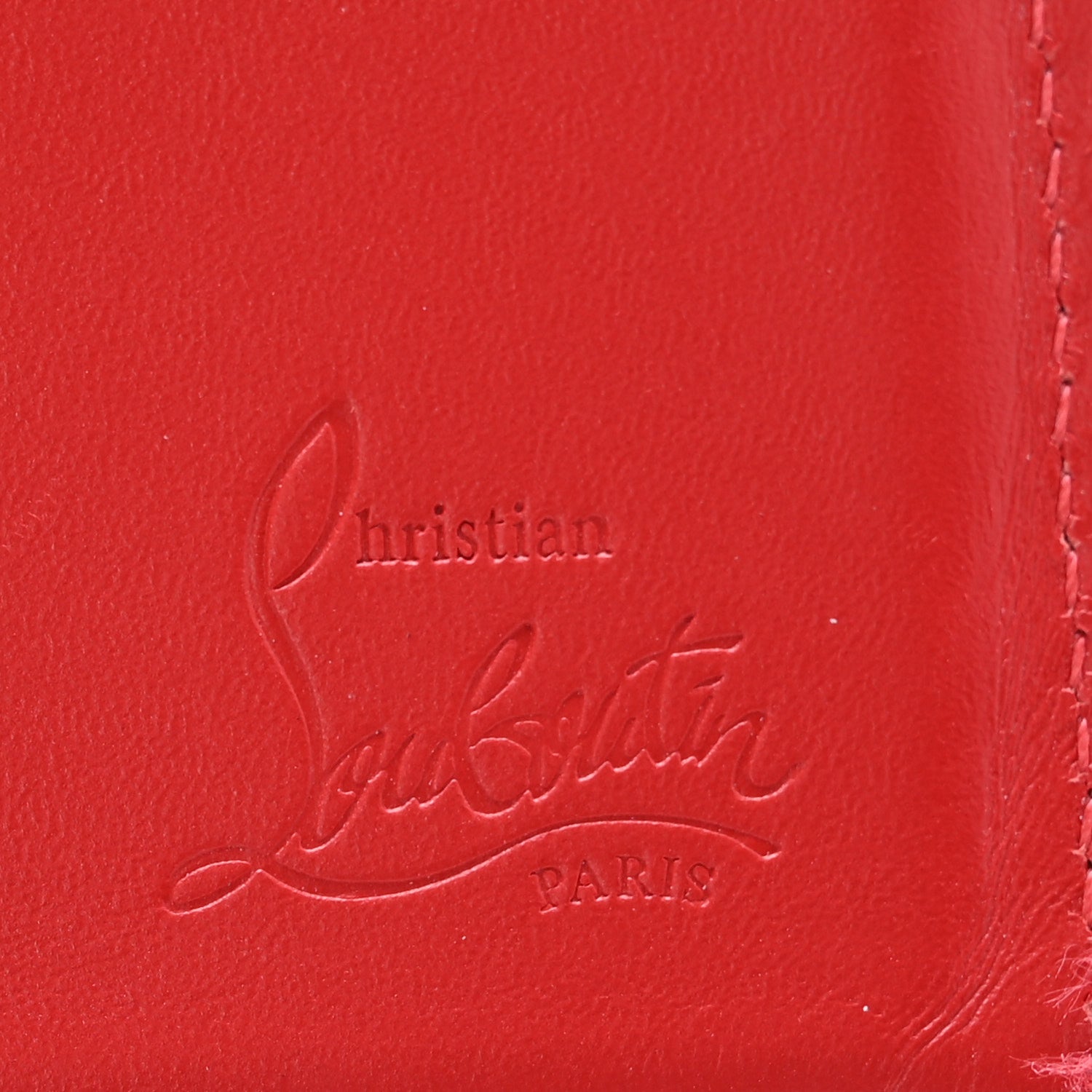Christian Louboutin Calfskin Coolcard Two-Tone Wallet Black Red 6 of 9