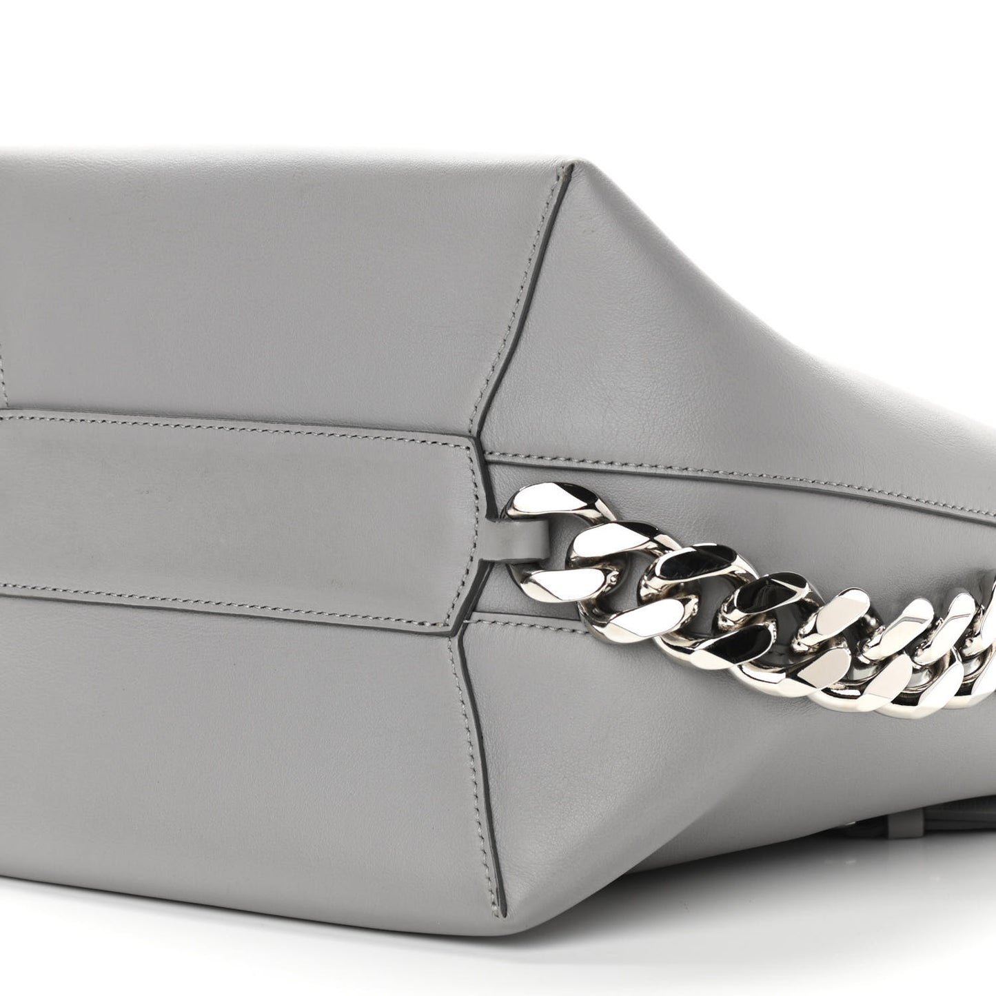Calfskin Infinity Bucket Bag Grey