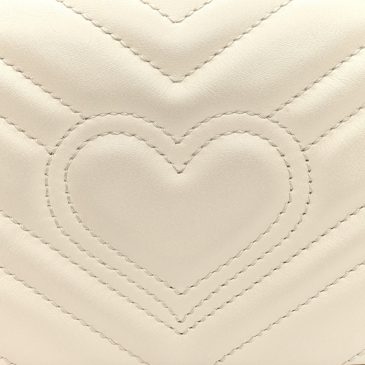Gucci Calfskin Matelasse Super Mini GG Marmont Shoulder Bag White 10 of 10