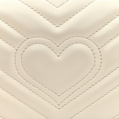 Gucci Calfskin Matelasse Super Mini GG Marmont Shoulder Bag White 10 of 10