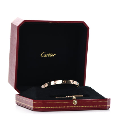 Cartier 18K Pink Gold 4 Diamond LOVE Bracelet 17 5 of 5