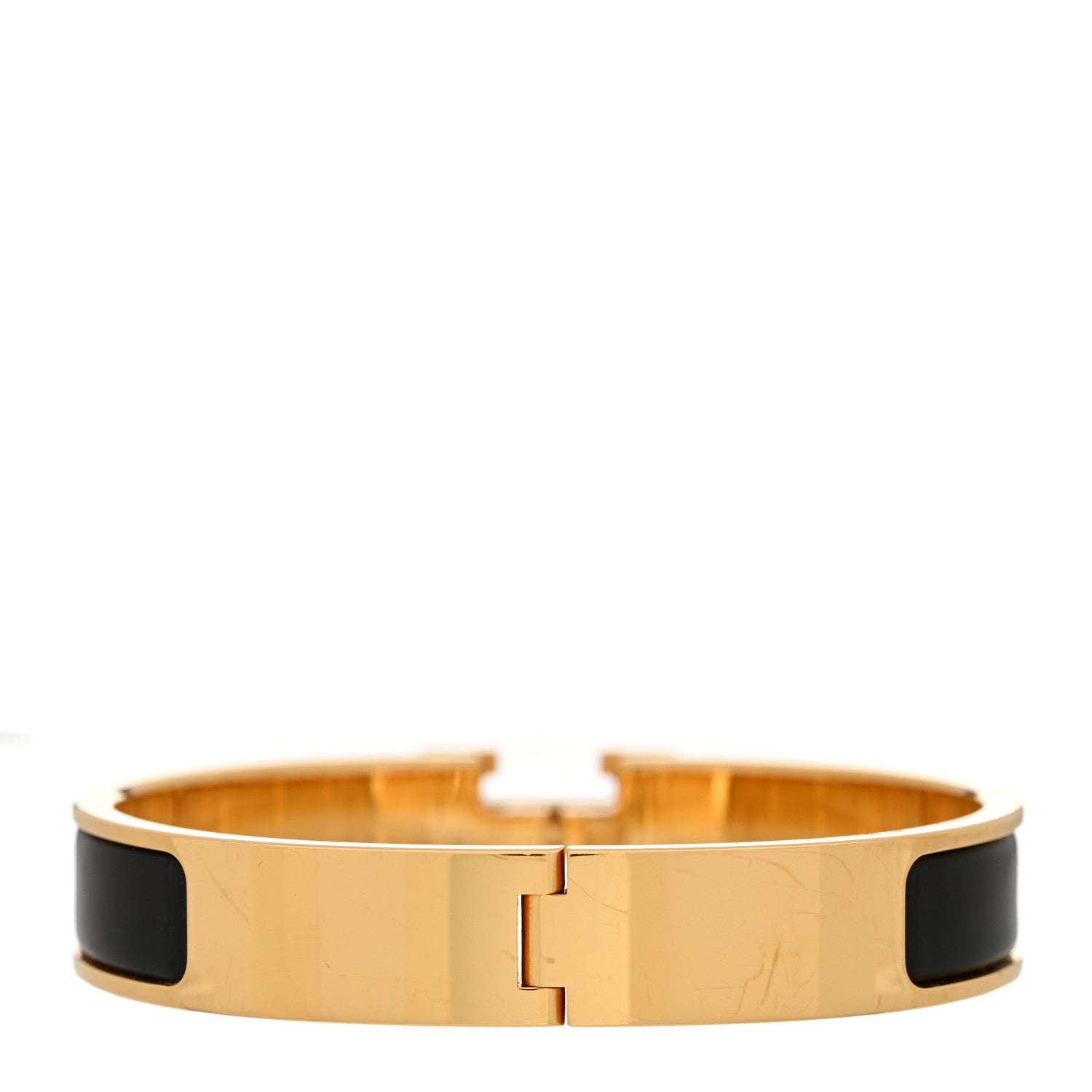 Hermes Enamel Narrow Clic Clac H Bracelet GM Black 3 of 8