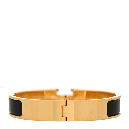 Hermes Enamel Narrow Clic Clac H Bracelet GM Black 3 of 8