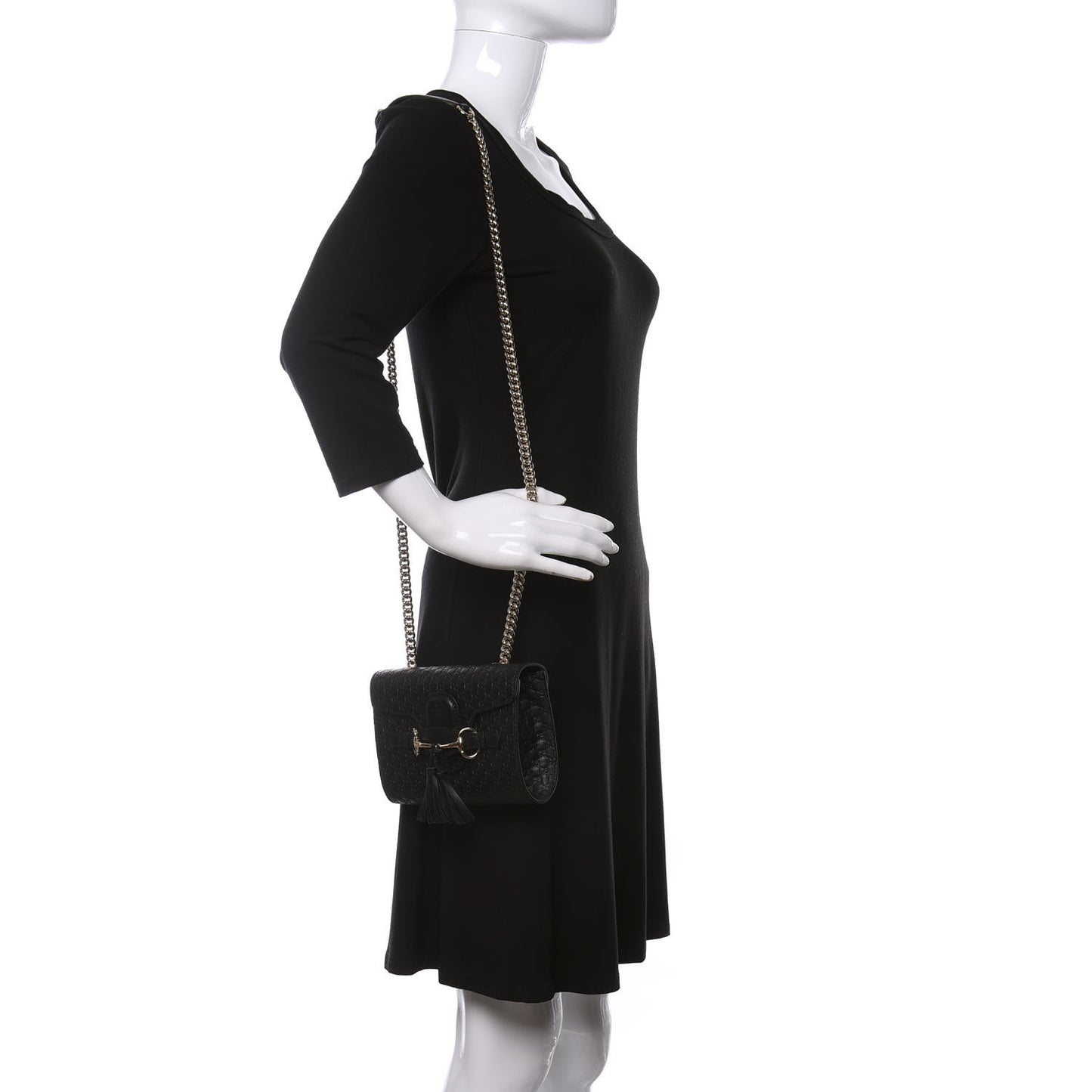 Microguccissima Mini Emily Shoulder Bag Black