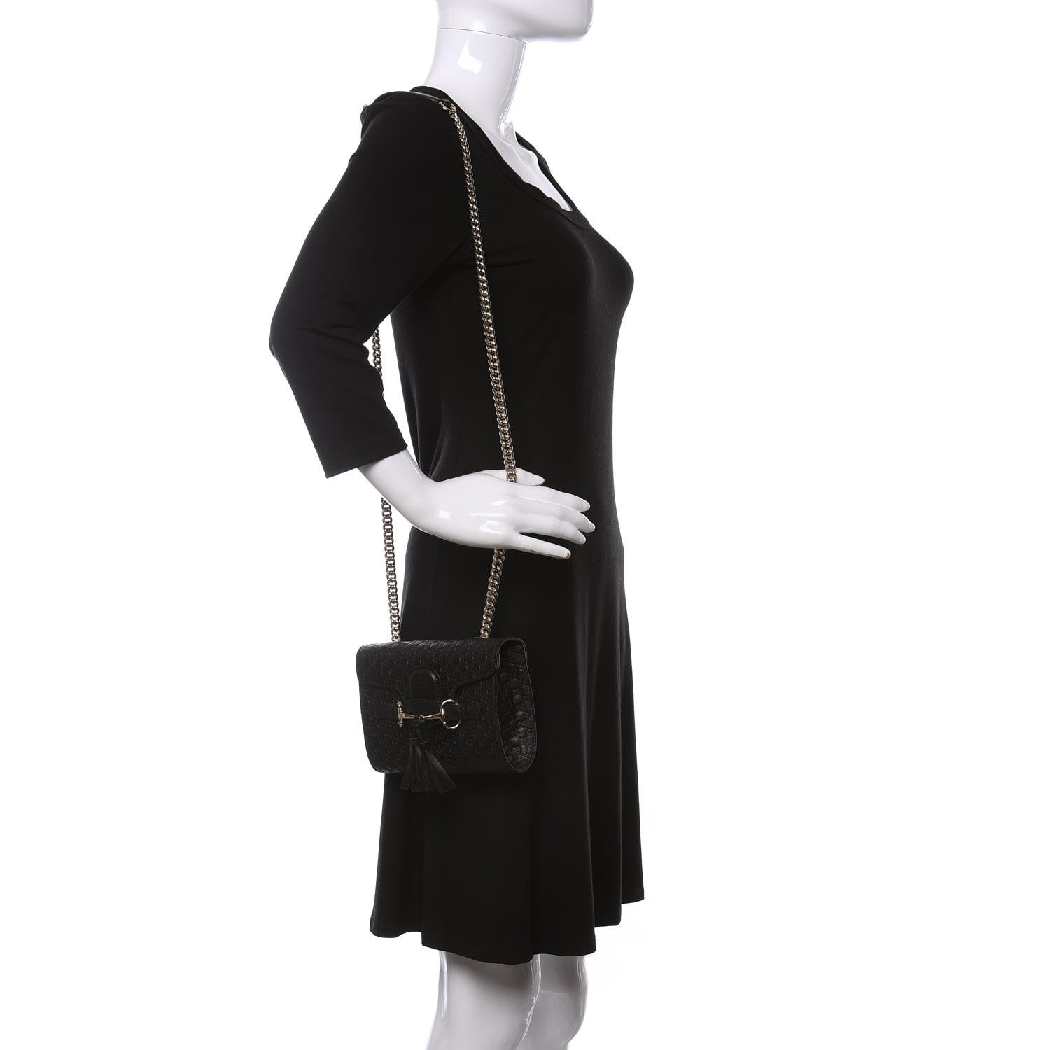 Gucci Microguccissima Mini Emily Shoulder Bag Black 2 of 11