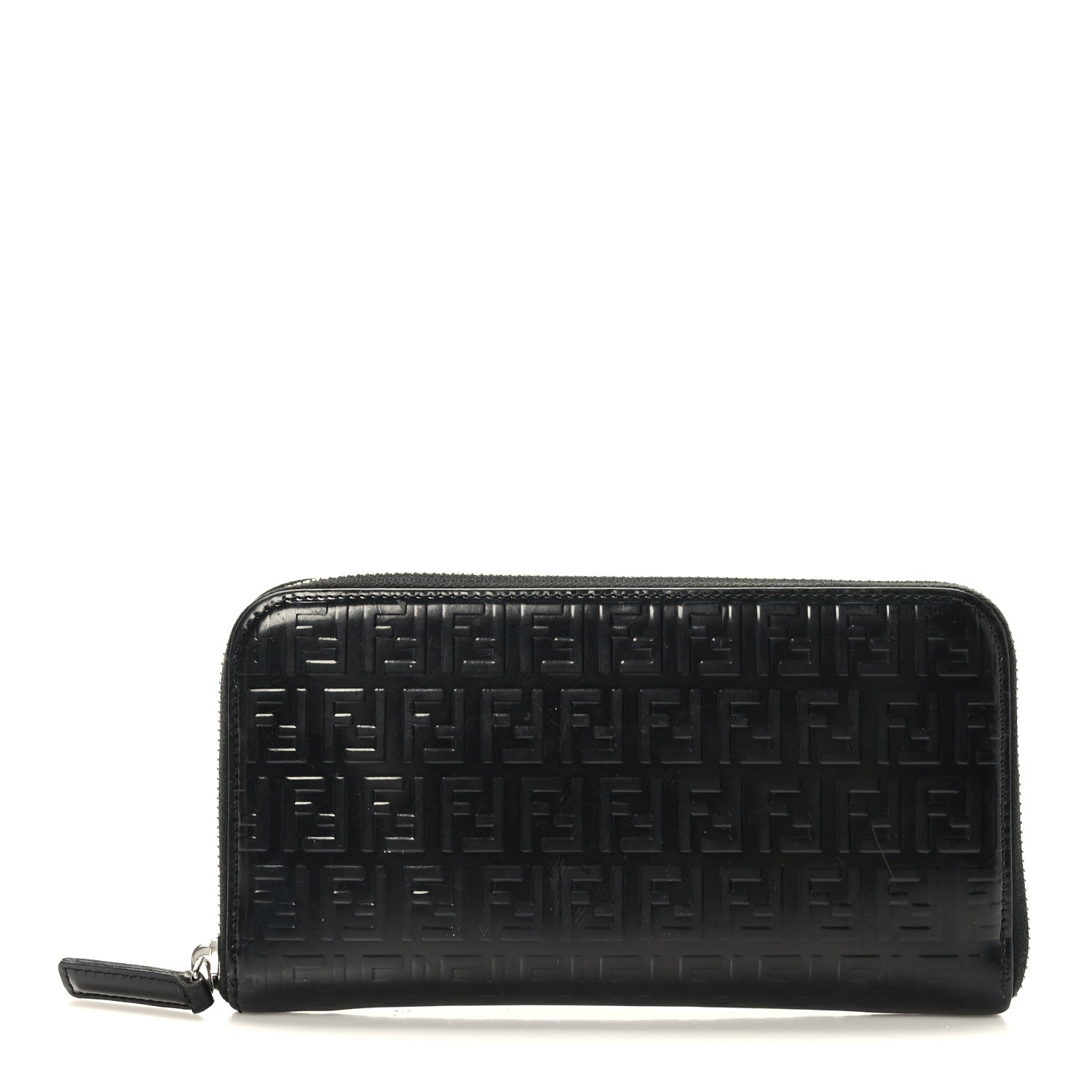 Fendi FF Embossed Zip Around Wallet Black 1 of 8