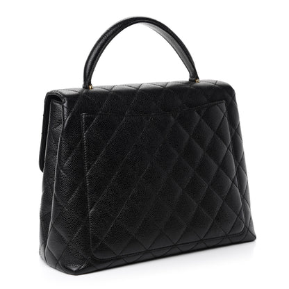Chanel Caviar Quilted Jumbo Kelly Flap Black 3 of 11