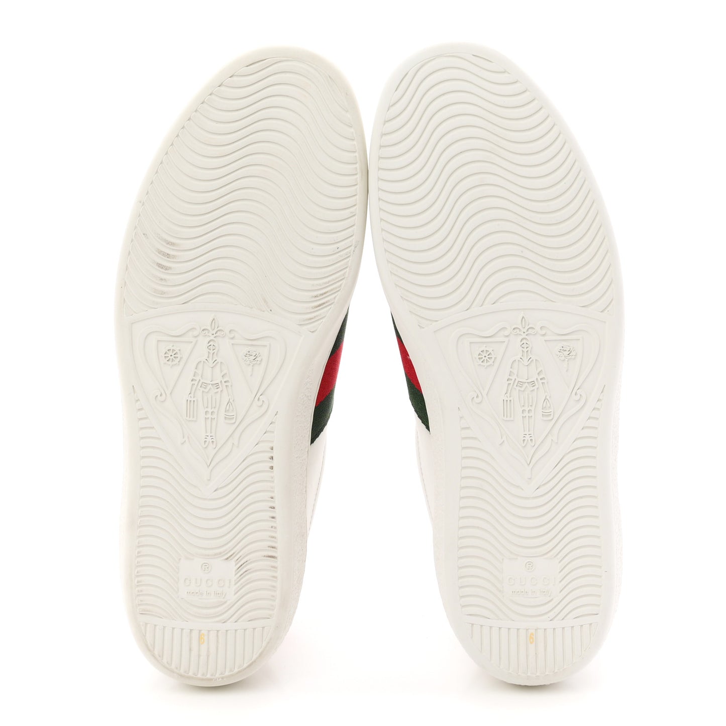 Calfskin Gucci 100 Mens Ace Sneakers 6 White Hibiscus Red 6 White Hibiscus Red