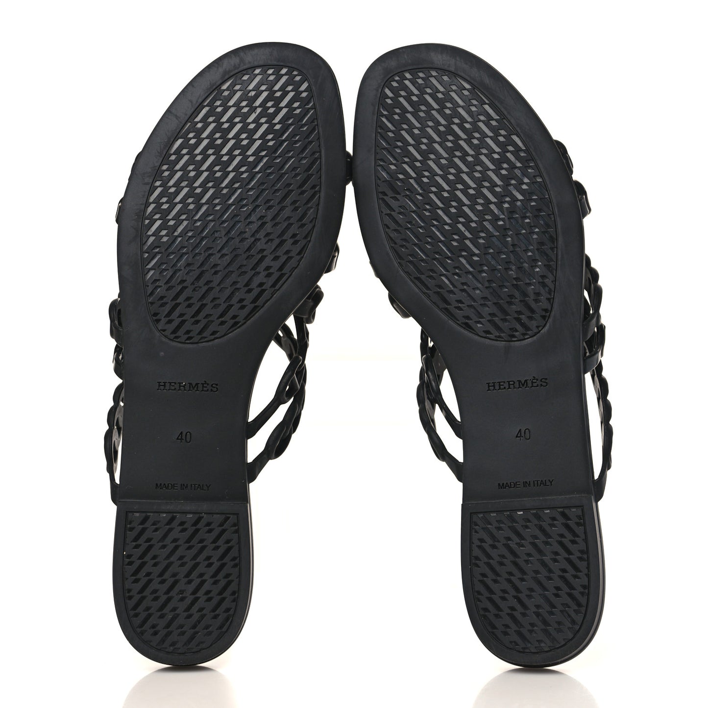 Rubber Chaine d'Ancre Nude Sandals 40 Black
