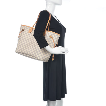 Louis Vuitton Damier Azur Neo Neverfull MM Rose Ballerine 2 of 10