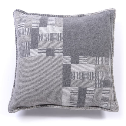 Hermes Wool Cashmere Avalon Paper Block Pillow Gris Acier 2 of 3