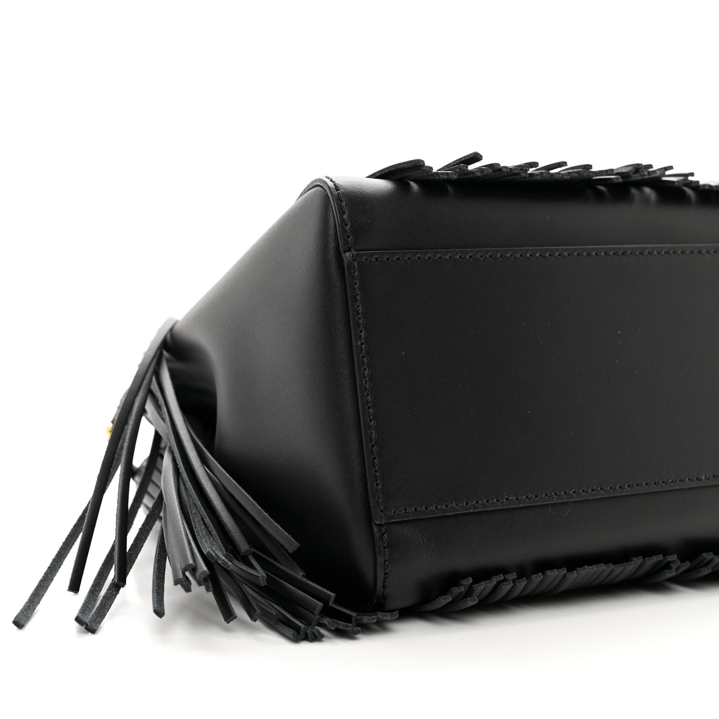 Nappa Fringe Mini Peekaboo Black