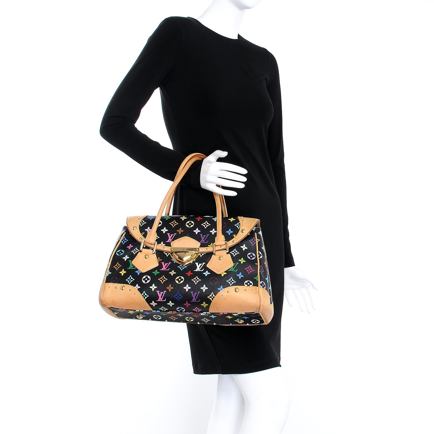 Louis Vuitton Monogram Multicolor Beverly GM Black 2 of 13