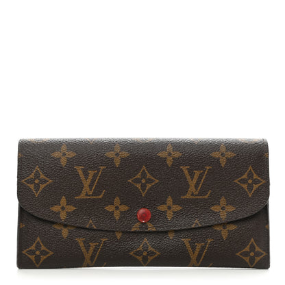 Louis Vuitton Monogram Emilie Wallet Red 1 of 10