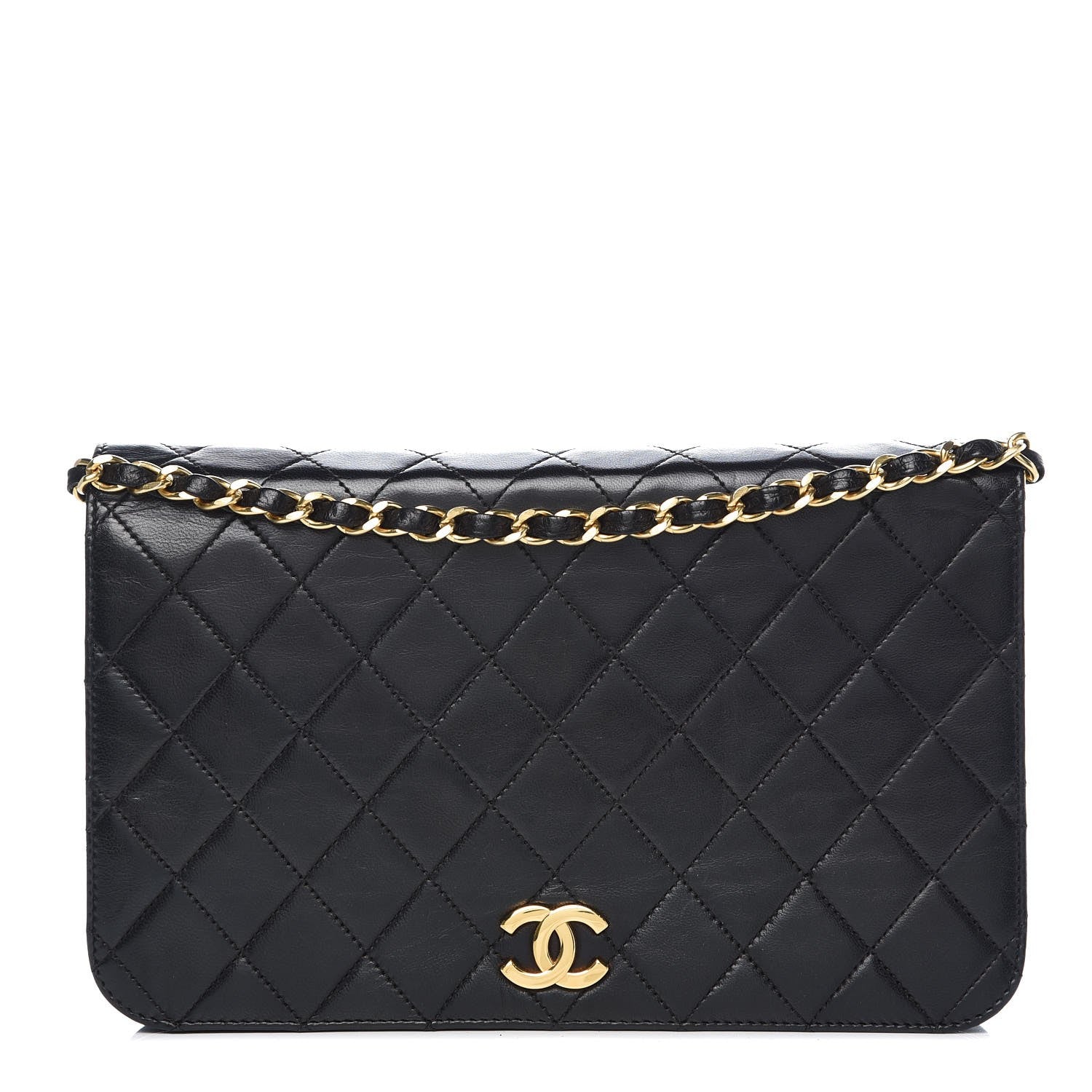 Chanel Lambskin Quilted Small Single Flap Bag Black 1 of 10