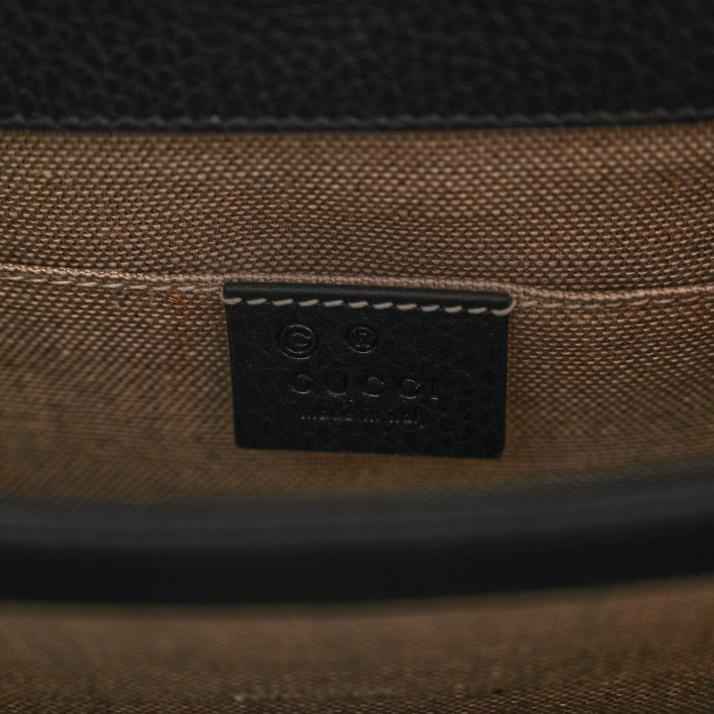 Dollar Calfskin Small Interlocking G Shoulder Bag Black