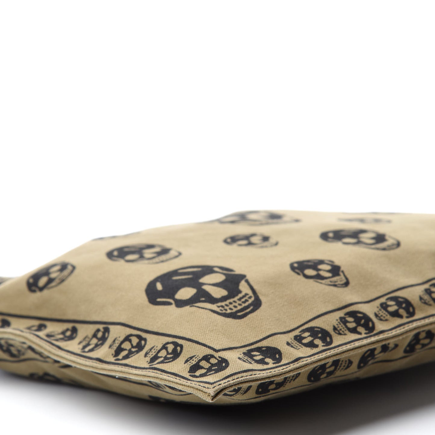 Canvas Skull Print Shopper Green Black