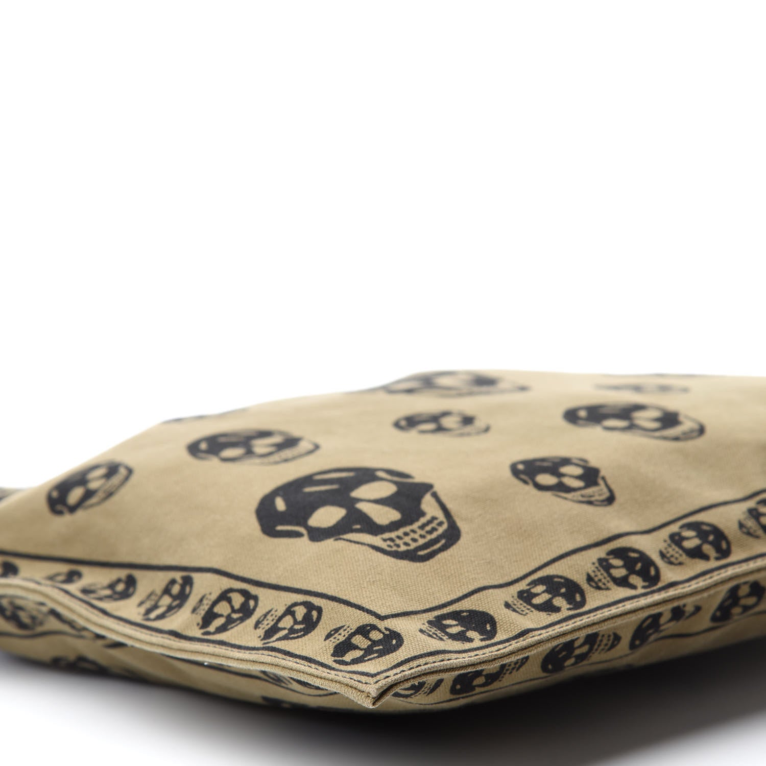 Alexander McQueen Canvas Skull Print Shopper Green Black 6 of 10