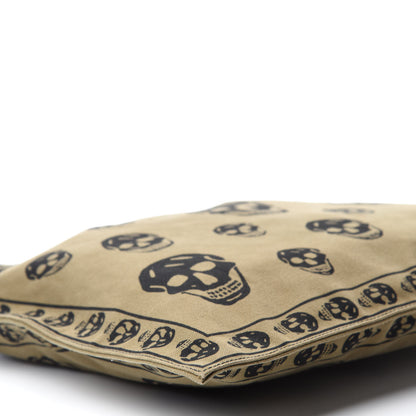 Alexander McQueen Canvas Skull Print Shopper Green Black 6 of 10