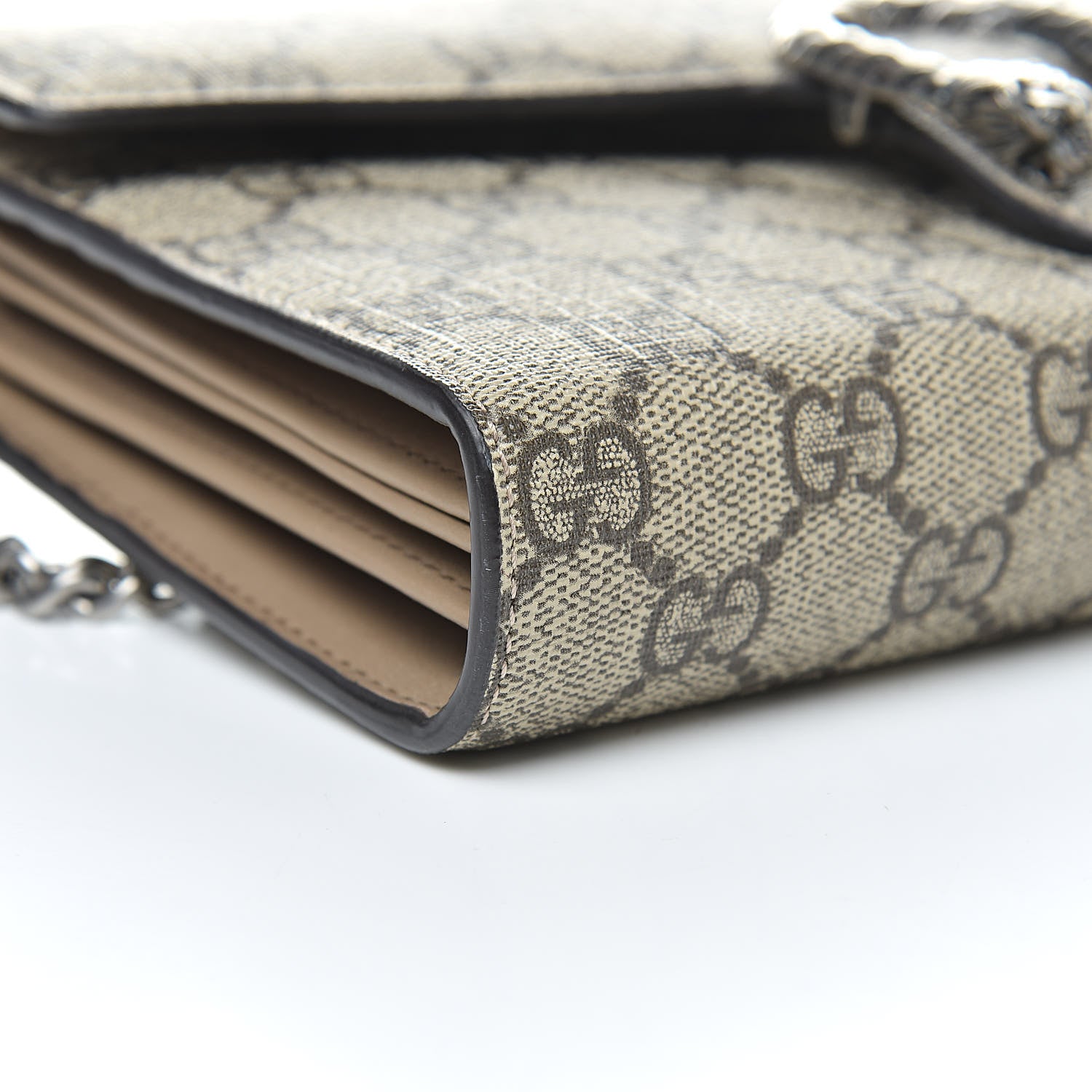 Gucci GG Supreme Monogram Mini Dionysus Chain Wallet Beige Taupe 9 of 10