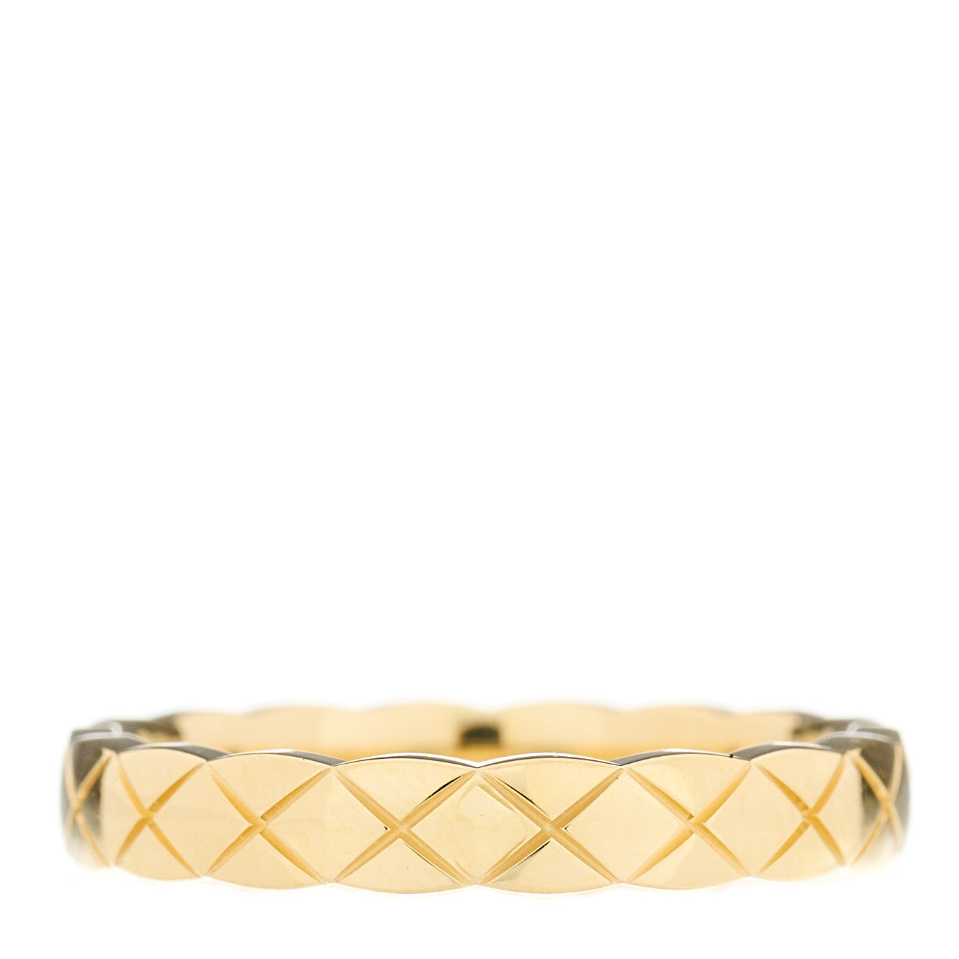 Chanel 18K Yellow Gold Mini Coco Crush Ring 52 6 1 of 5