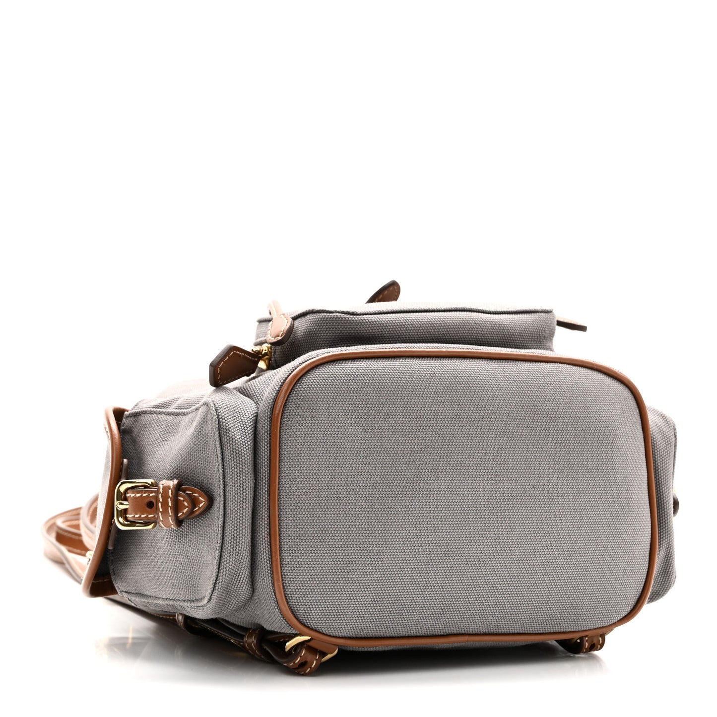 Canapa Soft Calfskin Mini Backpack Aluminum Brandy