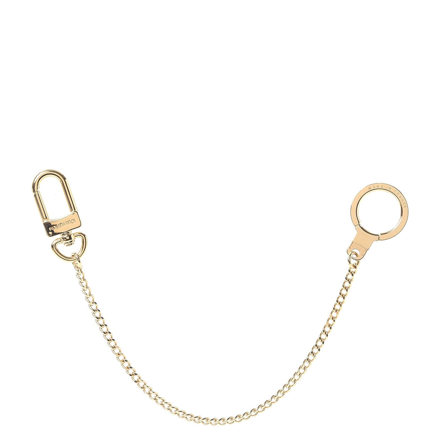 Louis Vuitton Metal Pochette Extender Key Ring Chain Gold 1 of 4