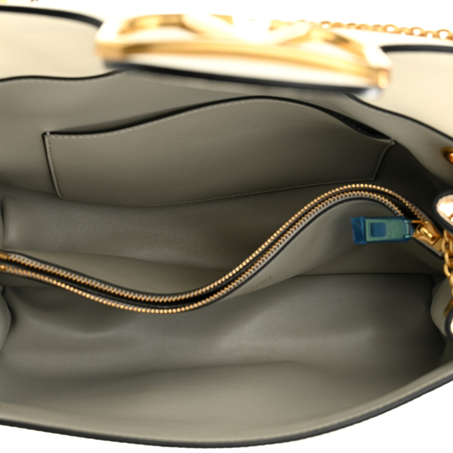 Nappa Stud Sign Shoulder Bag Ivory