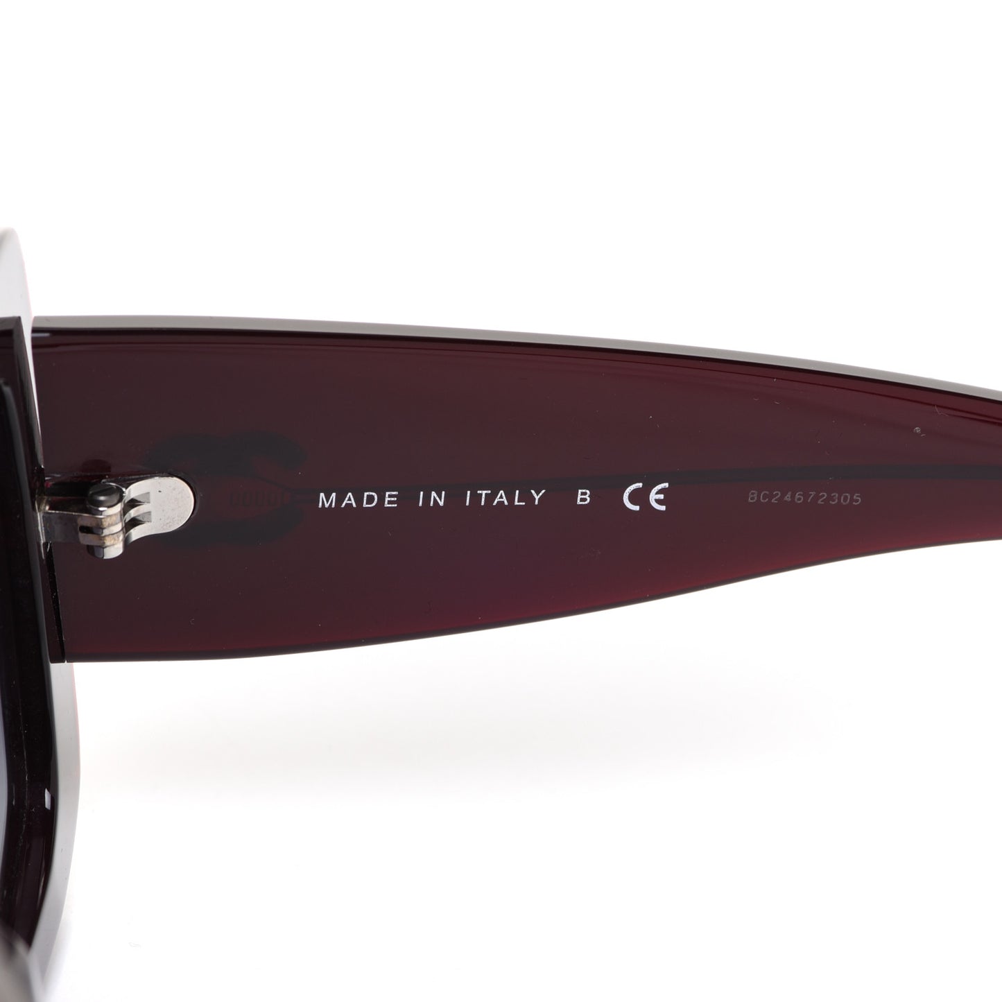 Acetate Rectangle Sunglasses 5435 Burgundy