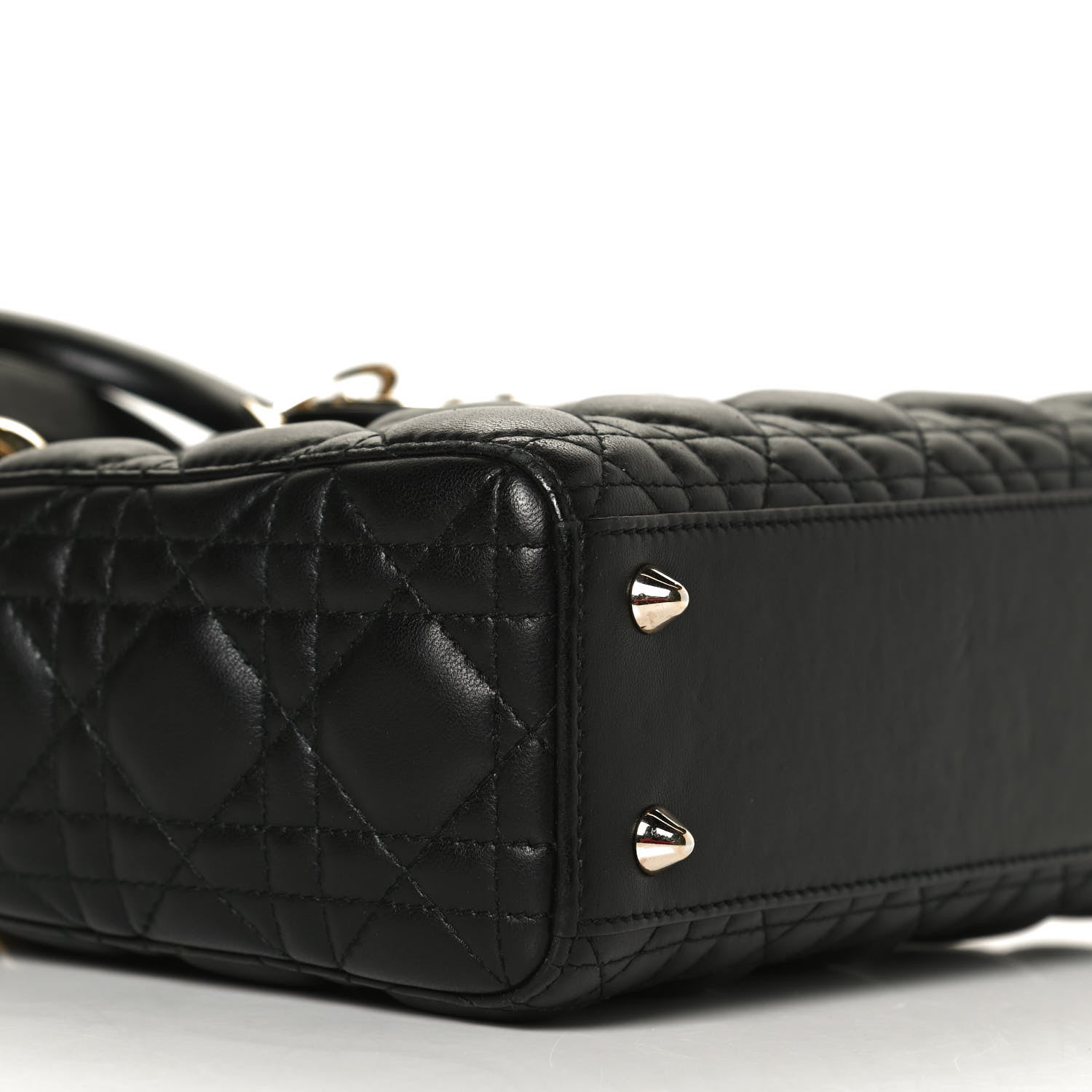 Christian Dior Lambskin Cannage Small Lucky Badges My Lady Dior Black 9 of 13