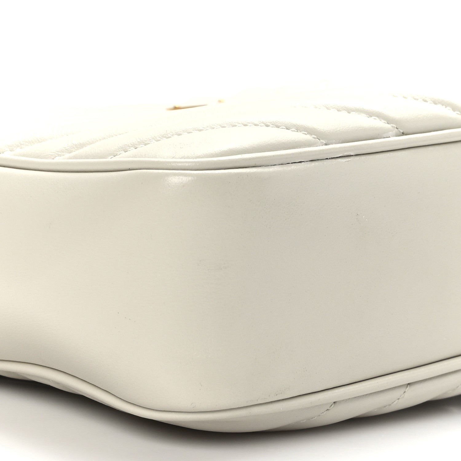 Saint Laurent Calfskin Matelasse Monogram Lou Camera Bag Blanc Vintage 8 of 9
