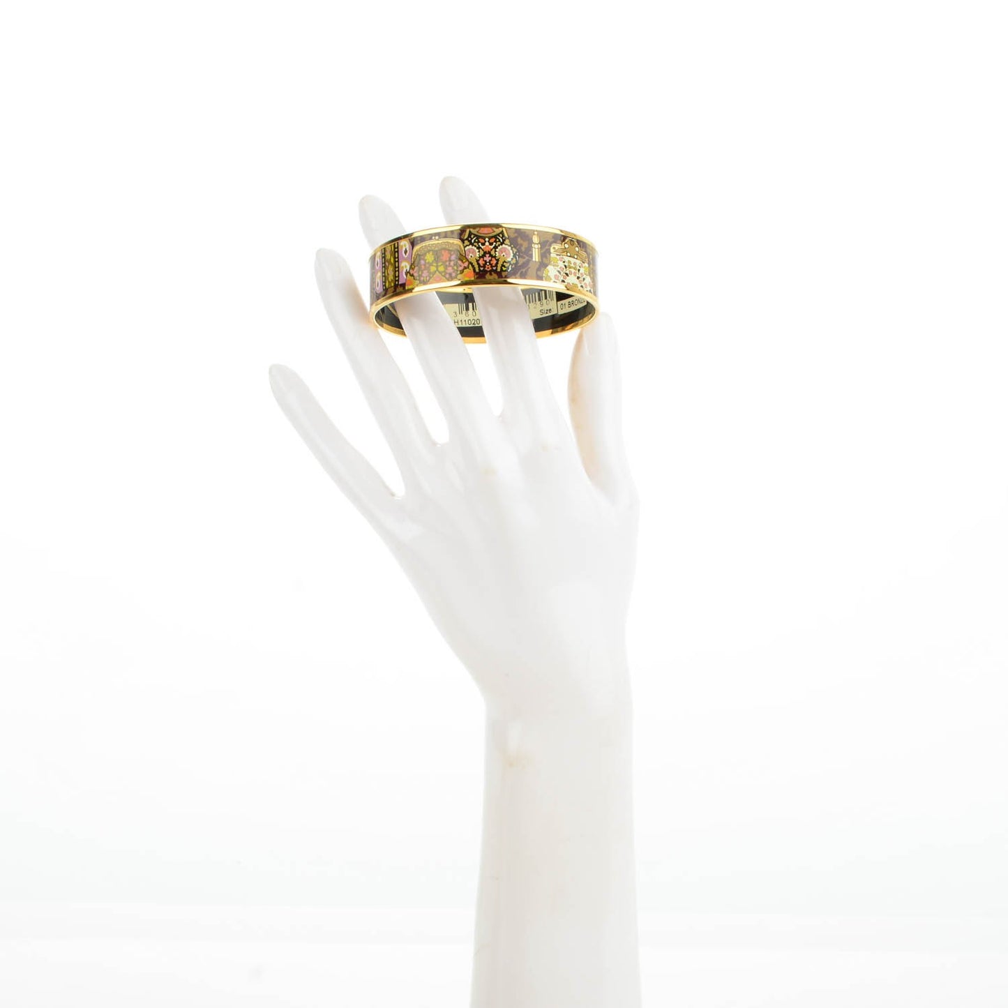 Enamel Printed Wide Cachemire de Tamara Bracelet 70 Bronze
