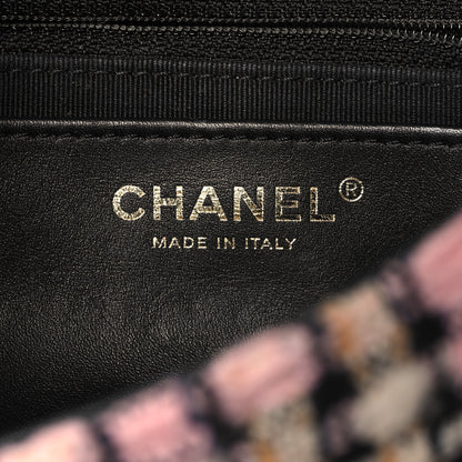 Chanel Tweed Quilted Mini Rectangular Pearl Crush Flap Pink Multicolor 6 of 10