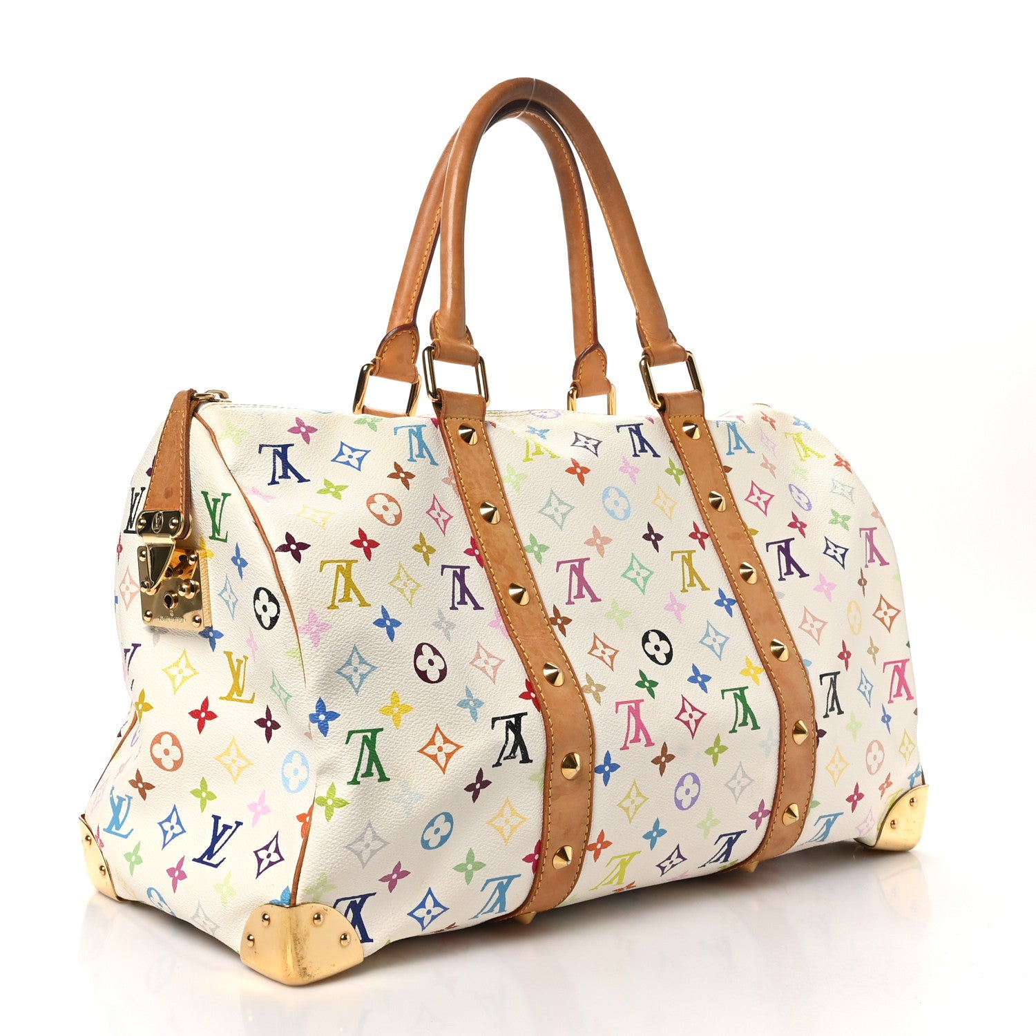 Louis Vuitton Monogram Multicolor Keepall 45 White 2 of 10