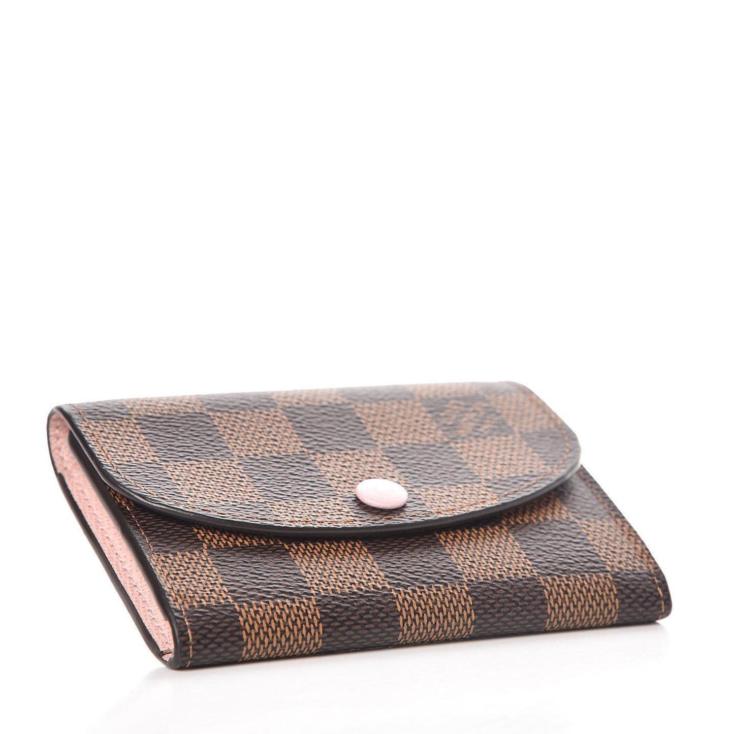 Damier Ebene Rosalie Coin Purse Rose Ballerine