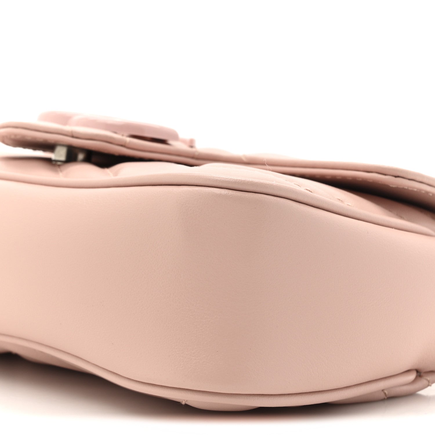 Gucci Calfskin Matelasse Monochrome GG Marmont Chain Belt Bag Perfect Pink 9 of 11