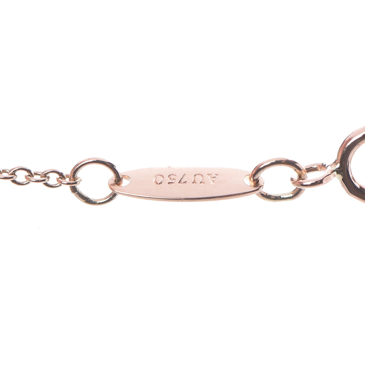 18K Rose Gold Diamond .14ct Elsa Peretti Diamonds by the Yard Pendant Necklace