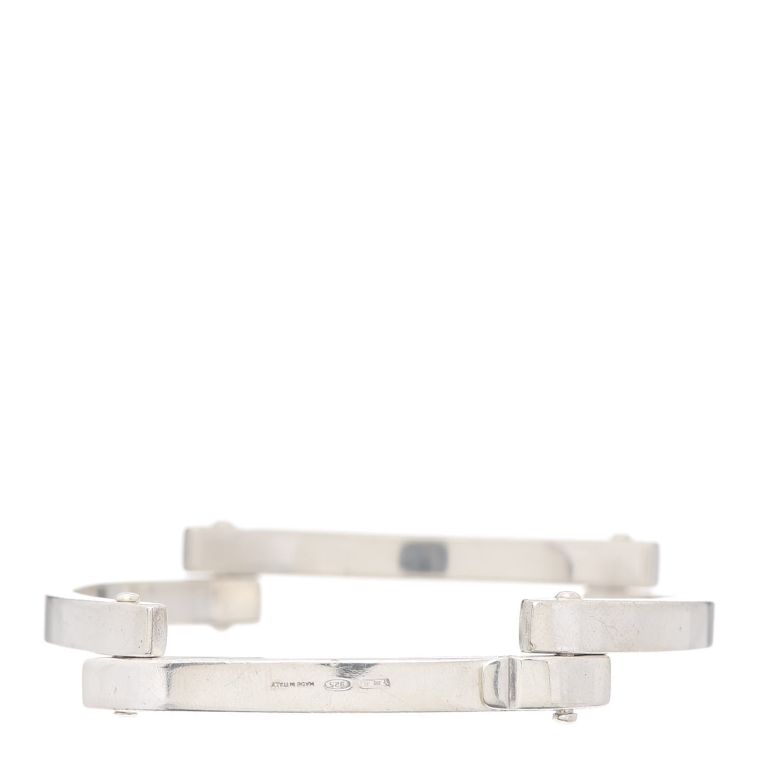 Gucci Sterling Silver Logo Bar Bracelet 2 of 4