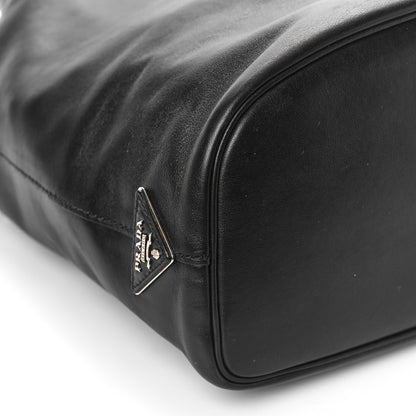 Prada Soft Calfskin Bucket Bag Black Fuoco 7 of 8