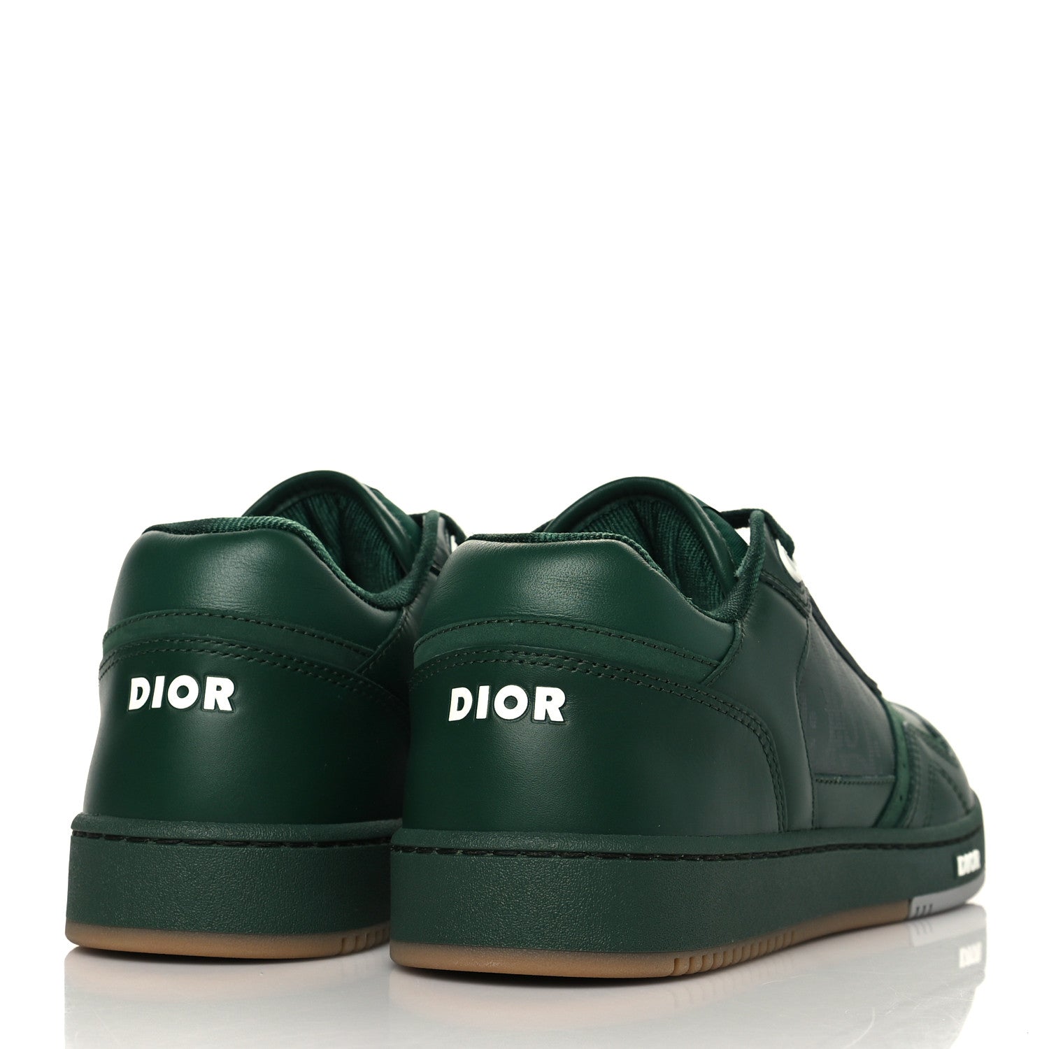 Christian Dior Smooth Calfskin Oblique Galaxy Mens B27 Low Top Sneakers 41 Green Beige 4 of 9
