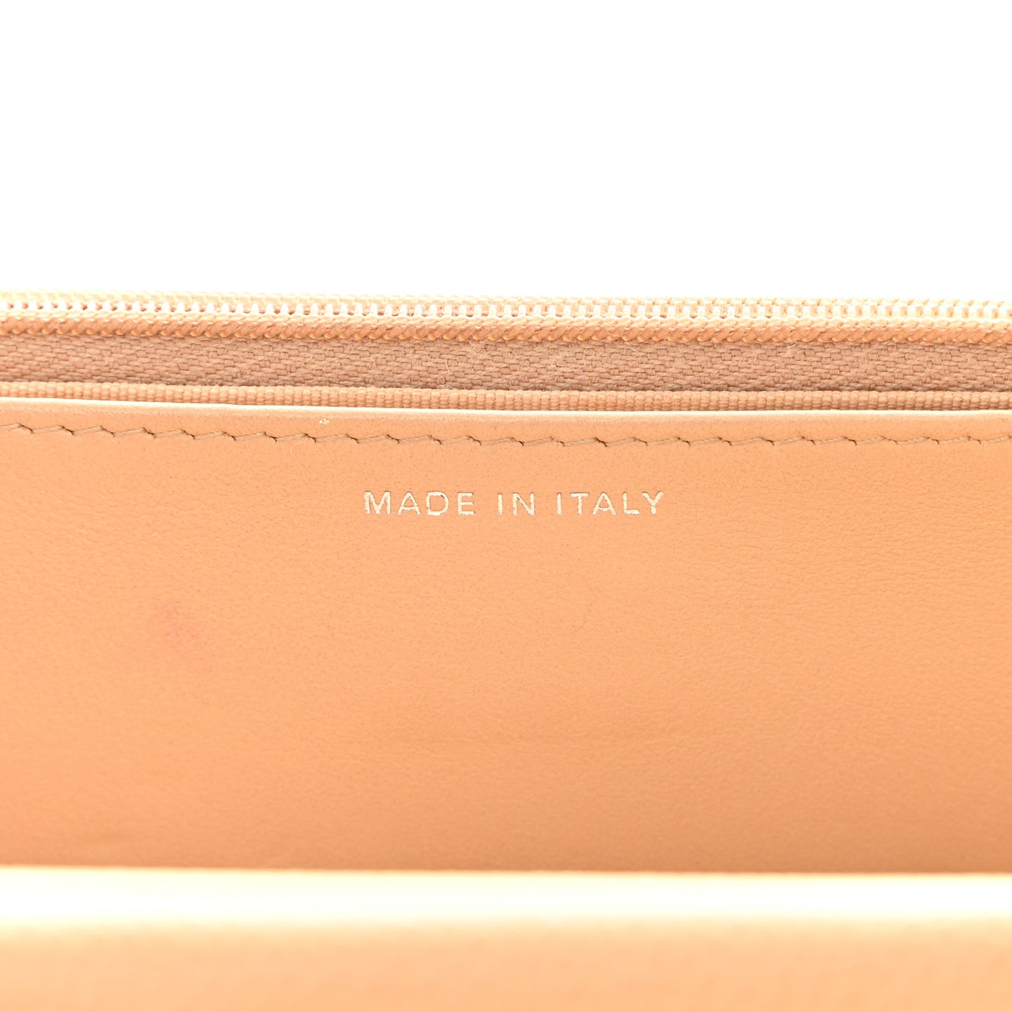 Caviar Quilted Wallet On Chain WOC Beige
