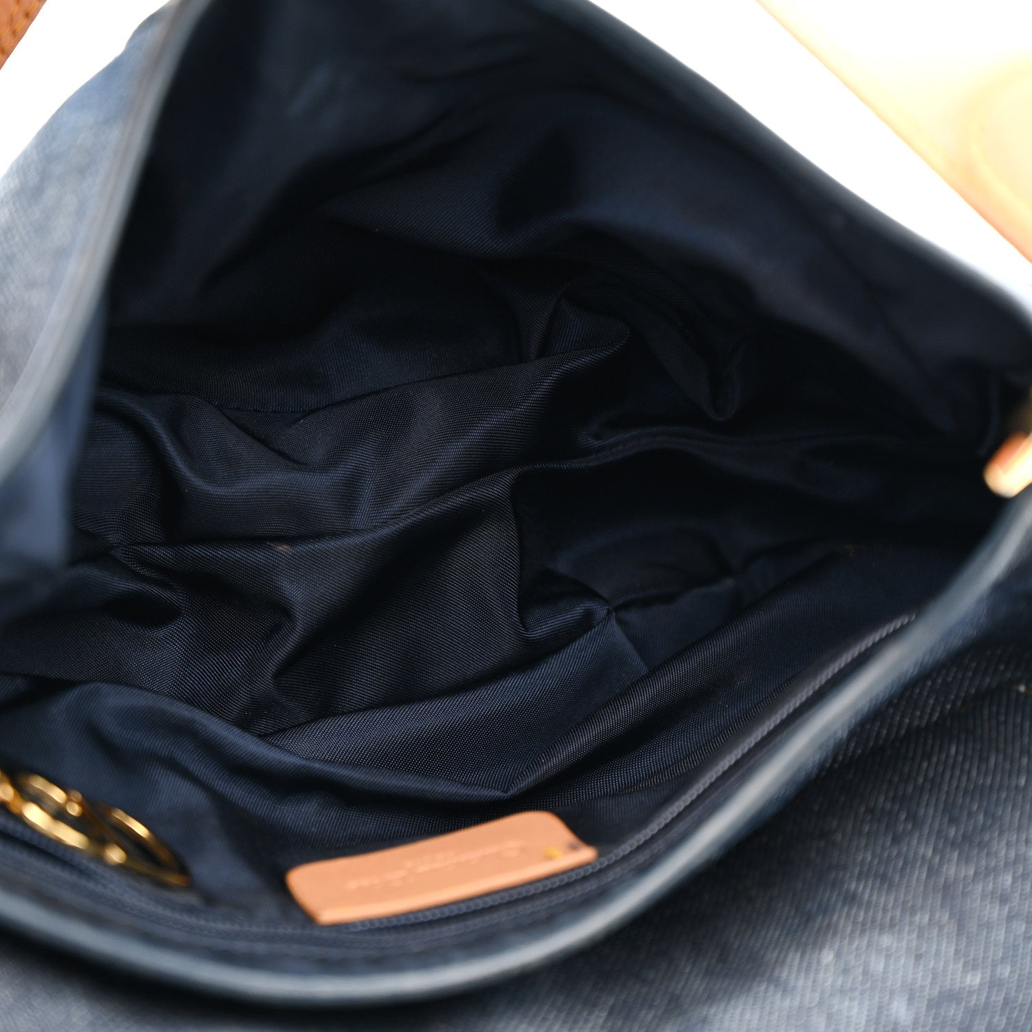 Christian Dior Denim Calfskin Saddle Bag Blue 5 of 12