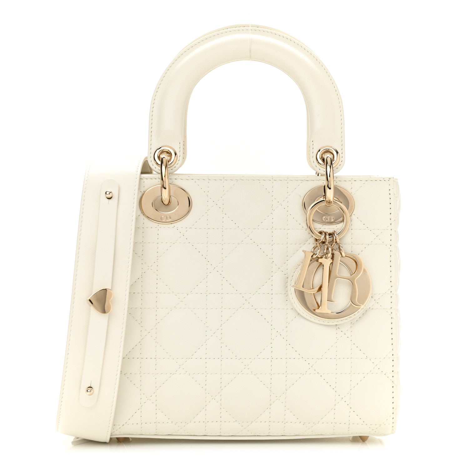 Christian Dior Lambskin Cannage Small My ABCDior Lady Dior White 1 of 11